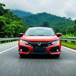 Energetic Driving Experience**

"A fully clothed driver in a modern Honda Civic, experiencing the thrill of driving on a scenic Malaysian highway, surrounded by lush greenery, appropriate attire, safe for work, perfect anatomy, correct proportions, natural pose, professional automotive photography, high quality, family-friendly"

**