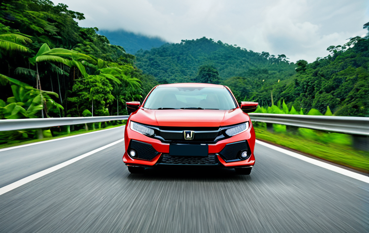Energetic Driving Experience**

"A fully clothed driver in a modern Honda Civic, experiencing the thrill of driving on a scenic Malaysian highway, surrounded by lush greenery, appropriate attire, safe for work, perfect anatomy, correct proportions, natural pose, professional automotive photography, high quality, family-friendly"

**
